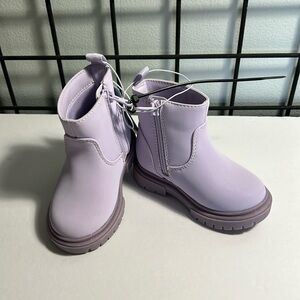 NWT Cat and Jack Lavender Zip Up boots Chelsea boot